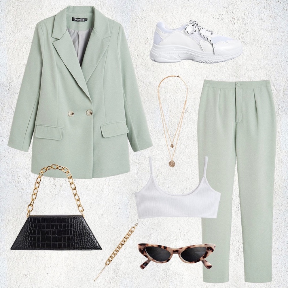 Mint Co Ord Long Blazer - Missguided